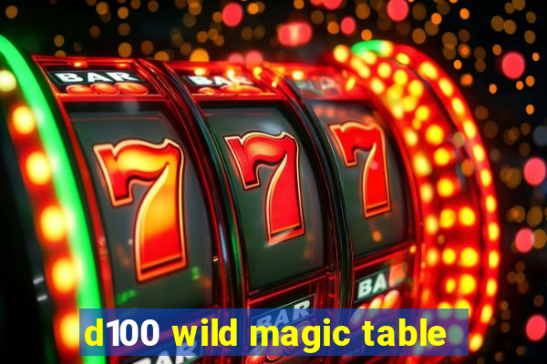 d100 wild magic table