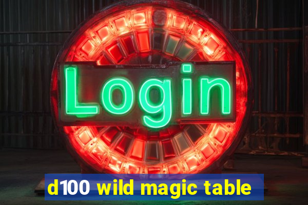 d100 wild magic table