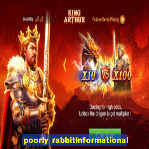 poorly rabbitInformational