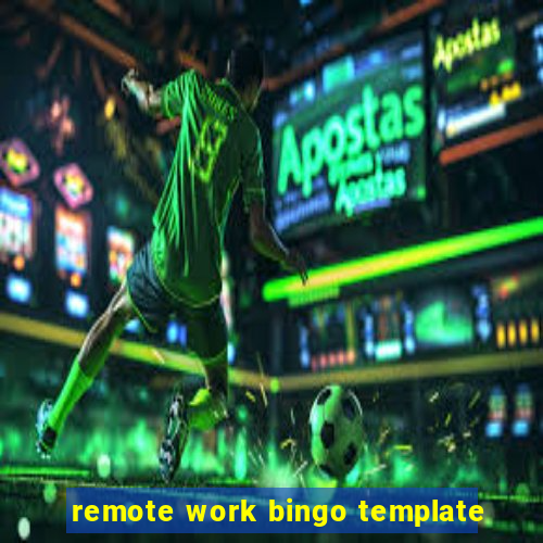 remote work bingo template