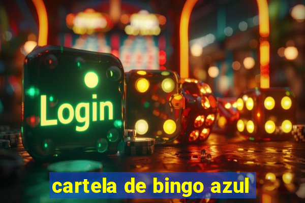 cartela de bingo azul