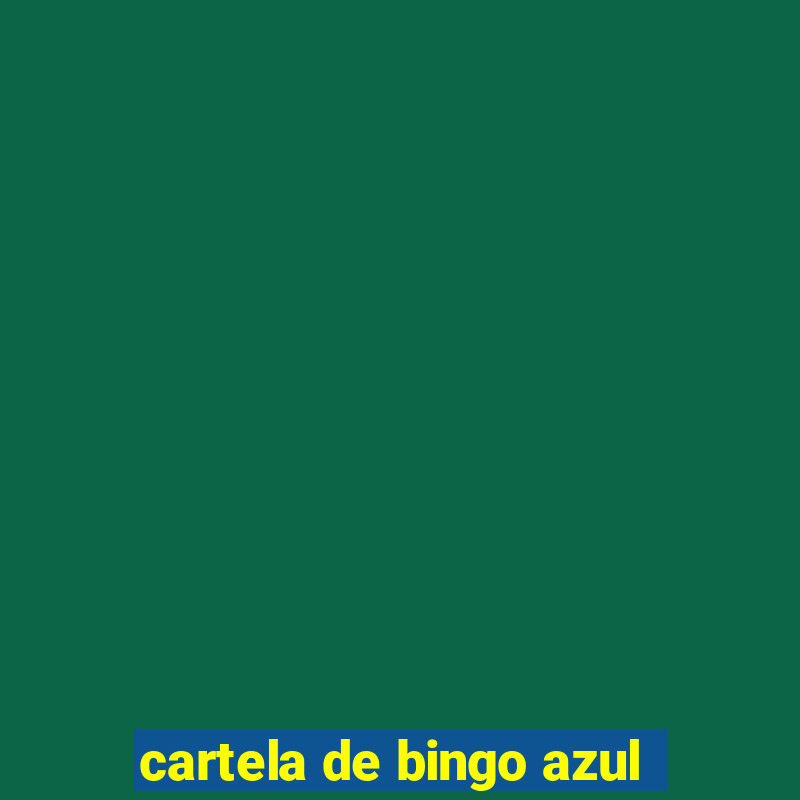 cartela de bingo azul