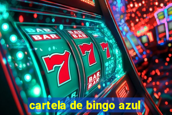 cartela de bingo azul