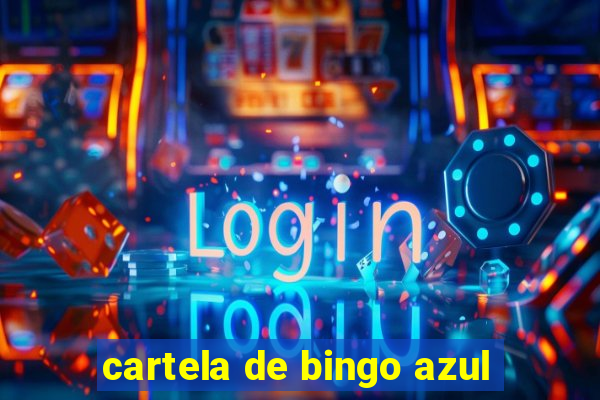 cartela de bingo azul