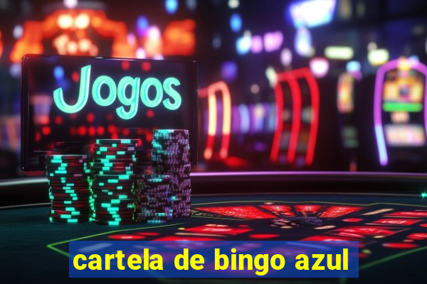 cartela de bingo azul