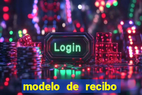 modelo de recibo de pagamento word