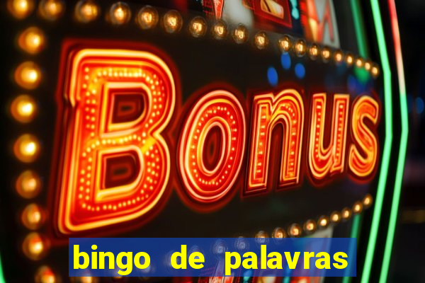 bingo de palavras para 3 ano