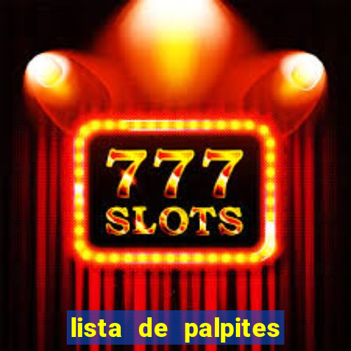 lista de palpites jogos de hoje