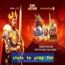 slots to play for free with bonuses