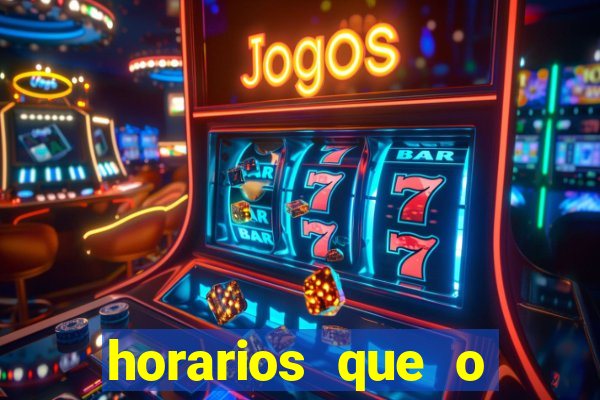 horarios que o tigrinho paga