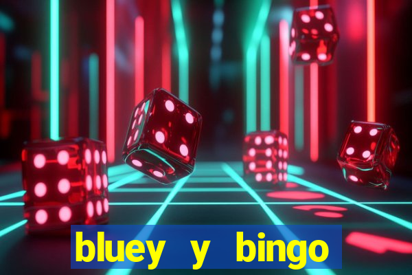 bluey y bingo bailando png