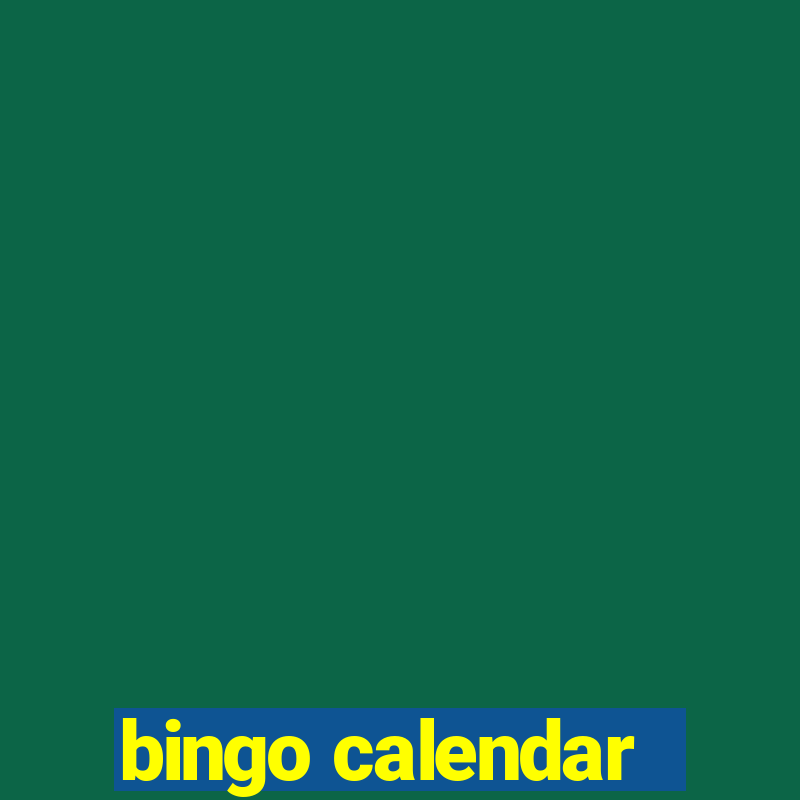 bingo calendar