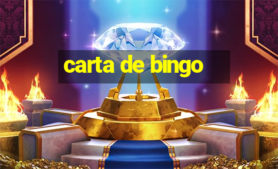 carta de bingo