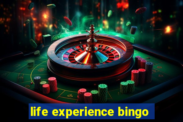 life experience bingo