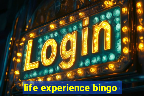 life experience bingo