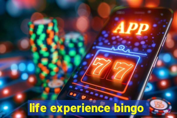 life experience bingo