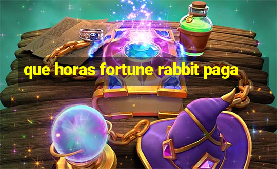 que horas fortune rabbit paga