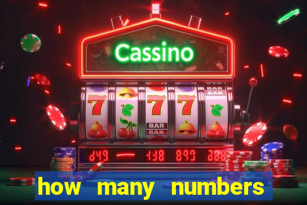 how many numbers in bingo