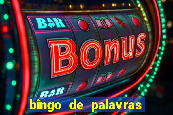 bingo de palavras para imprimir colorido