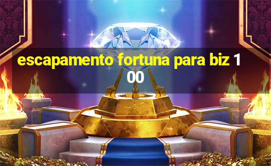 escapamento fortuna para biz 100