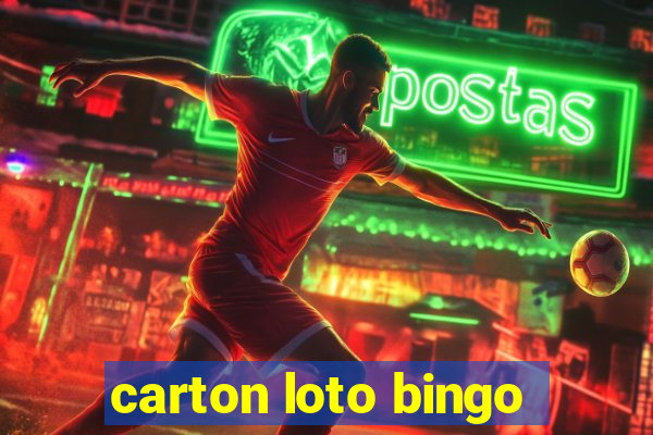 carton loto bingo