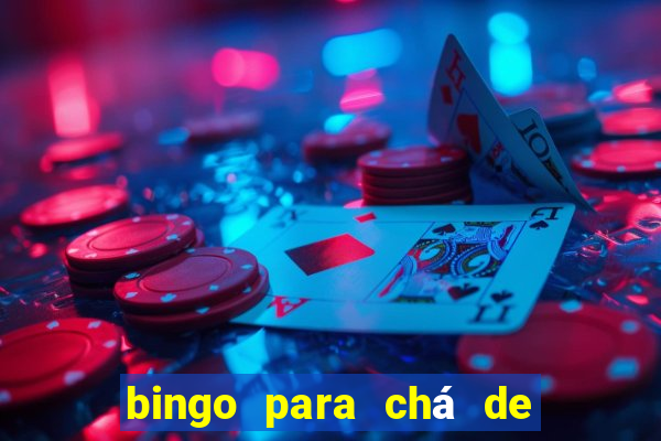 bingo para chá de bebê para imprimir grátis