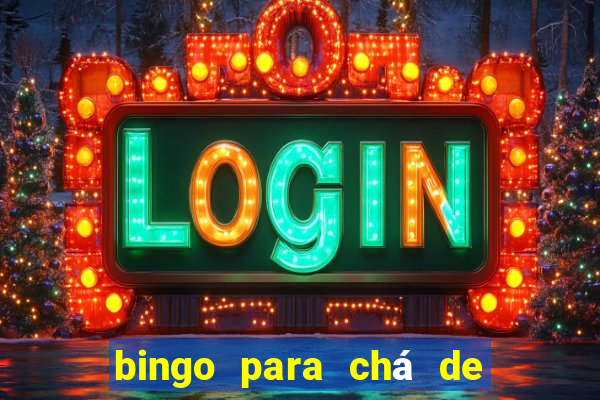 bingo para chá de bebê para imprimir grátis