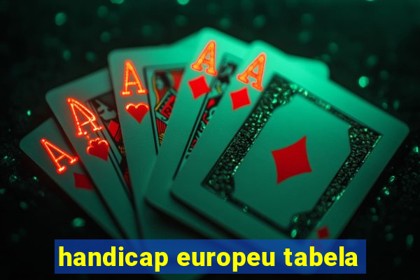 handicap europeu tabela