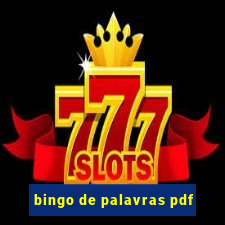 bingo de palavras pdf