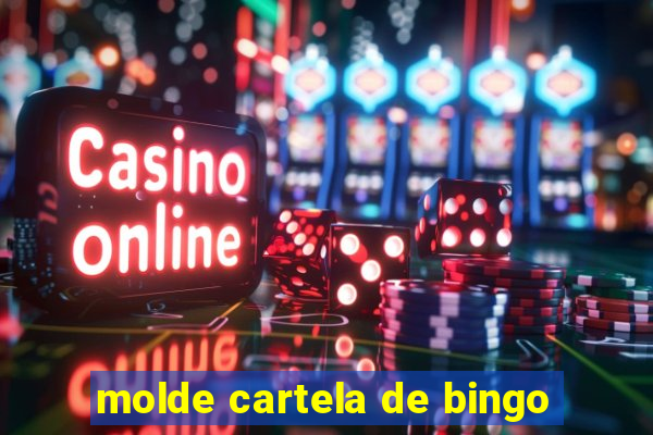 molde cartela de bingo