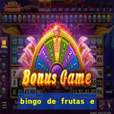 bingo de frutas e legumes para imprimir