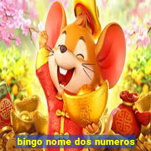 bingo nome dos numeros