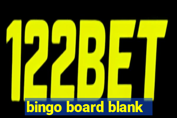 bingo board blank