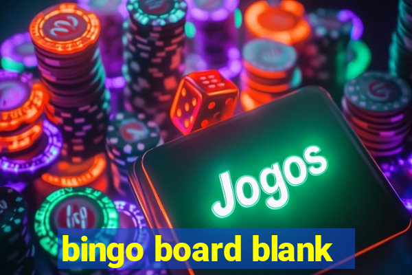 bingo board blank