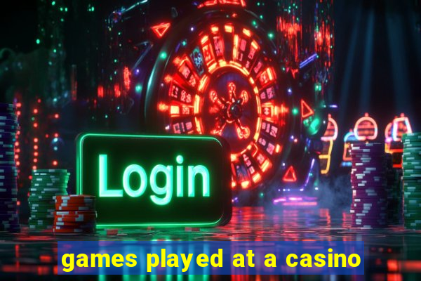 games played at a casino