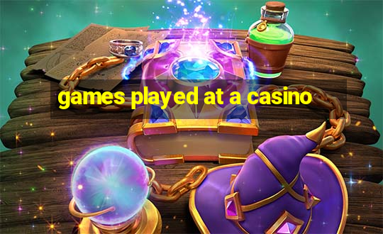 games played at a casino