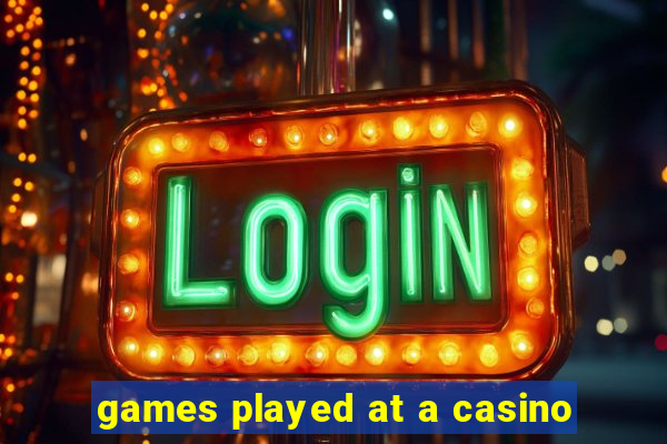 games played at a casino