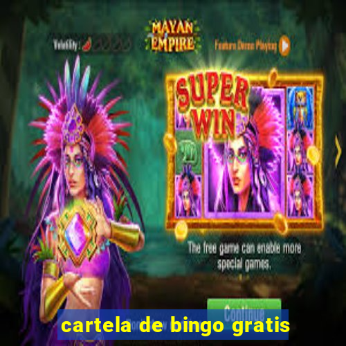 cartela de bingo gratis