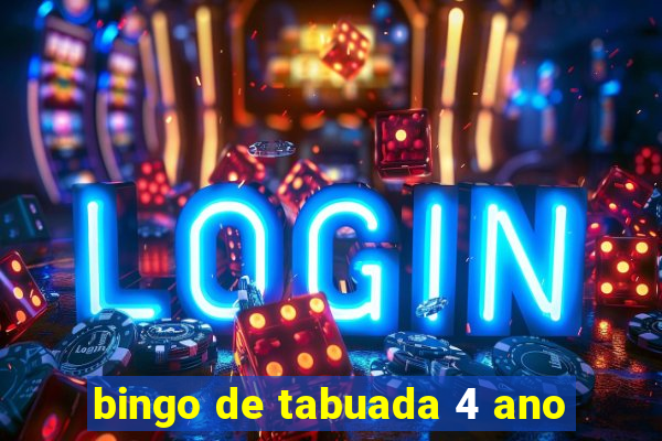 bingo de tabuada 4 ano