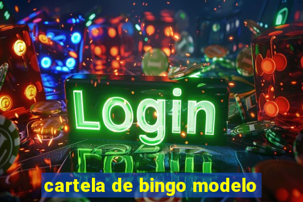 cartela de bingo modelo