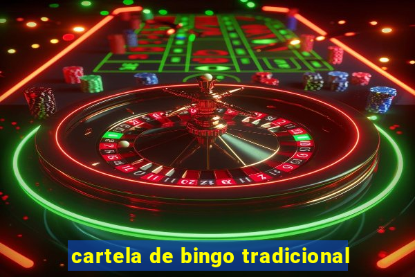 cartela de bingo tradicional