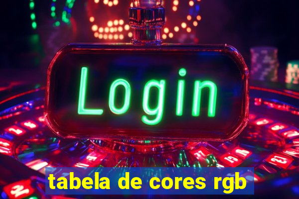 tabela de cores rgb