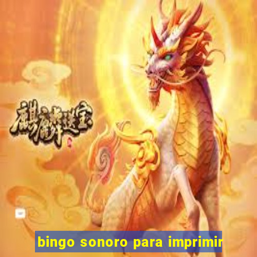 bingo sonoro para imprimir