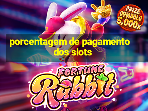 porcentagem de pagamento dos slots