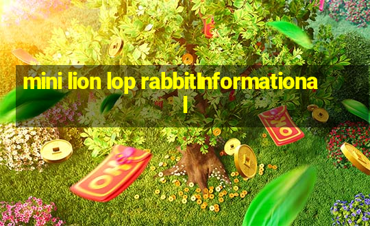 mini lion lop rabbitInformational