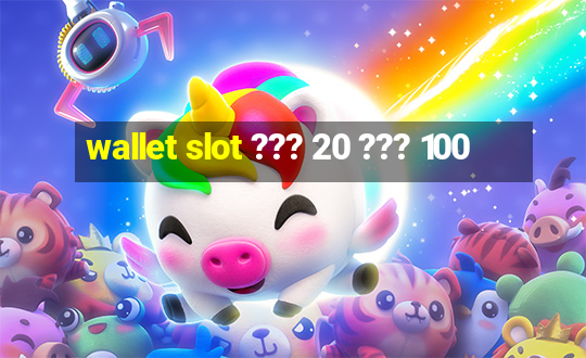 wallet slot ??? 20 ??? 100