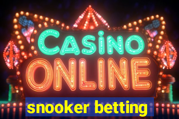 snooker betting