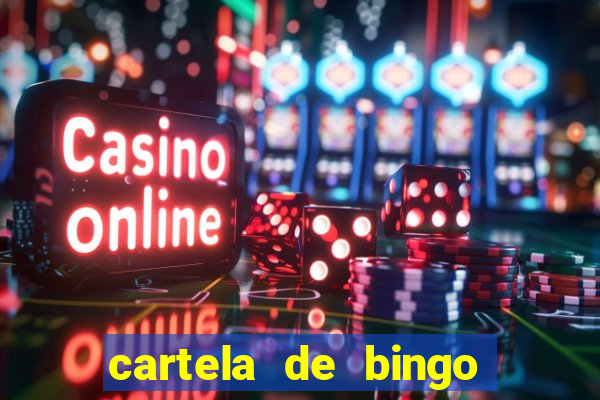 cartela de bingo da sorte