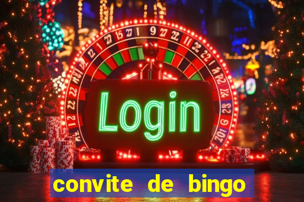 convite de bingo para editar