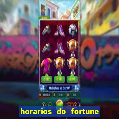 horarios do fortune tiger hoje